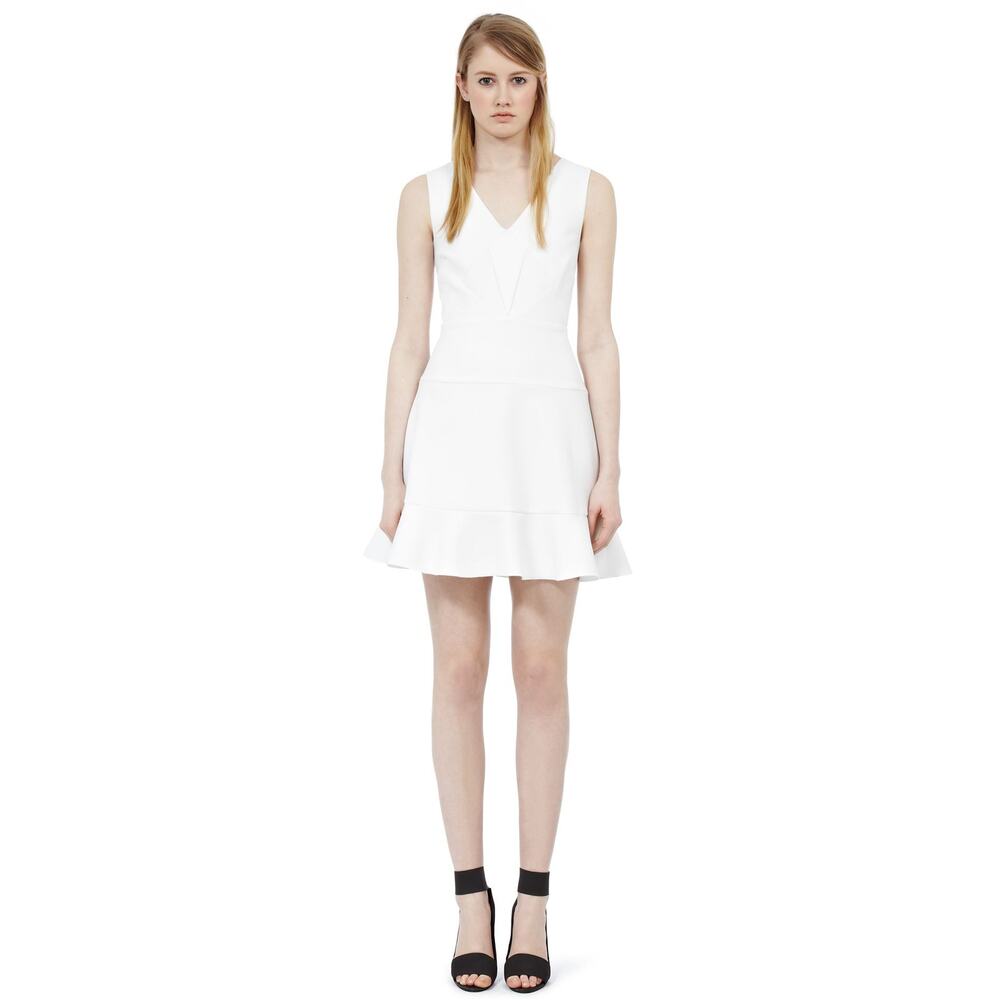 REISS Lola Quilted Fit & Flare Dress - Picture 2 of 12